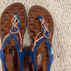 Patrizia braided sandals - size 11 - never worn blue and gold